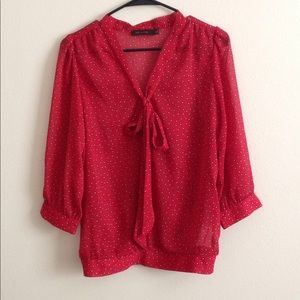 The Limited Tie Neck Blouse